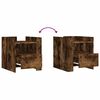 vidaXL Table de chevet ch&ecirc;ne fum&eacute; 45x50x50 cm bois d'ing&eacute;nierie
