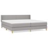 vidaXL Sommier &agrave; lattes de lit avec matelas Gris clair 200x200cm Tissu