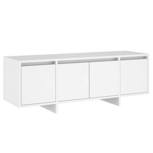 vidaXL Meuble TV Blanc 120x30x40,5 cm Bois d'ing&eacute;nierie