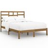 vidaXL Cadre de lit sans matelas marron miel bois massif 140x190 cm
