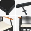 vidaXL Ensemble de salle &agrave; manger pour jardin 5 pcs Noir polyrotin