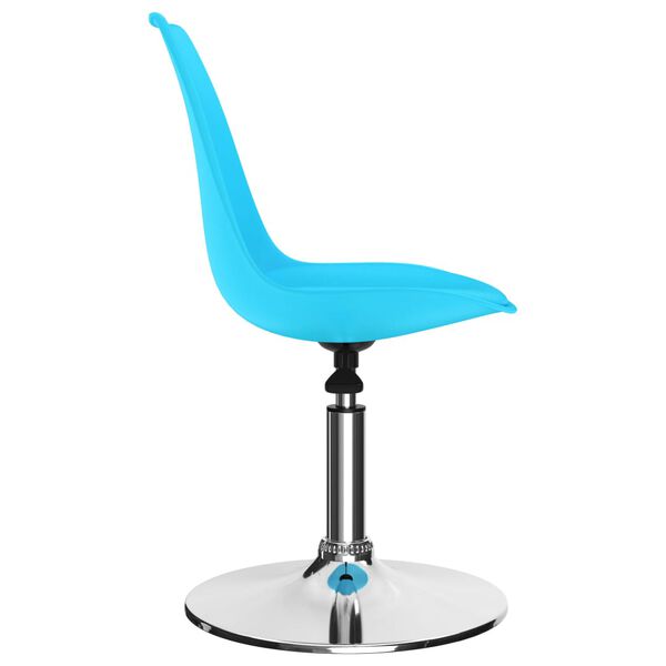 vidaXL Chaises &agrave; manger pivotantes lot de 2 bleu similicuir