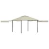 vidaXL Belv&eacute;d&egrave;re avec double toits &eacute;tendus 3x3x2,75 m Cr&egrave;me 180 g/m&sup2;