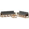 vidaXL Ensemble de canap&eacute;s d'ext&eacute;rieur 7 pcs Naturel et Anthracite