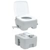 vidaXL Toilette de Camping Gris et blanc 41,5 x 36,5 x 42 cm