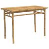 vidaXL Table &agrave; manger de jardin 110x55x75 cm bambou