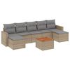 vidaXL Salon de jardin avec coussins 8 pcs beige r&eacute;sine tress&eacute;e