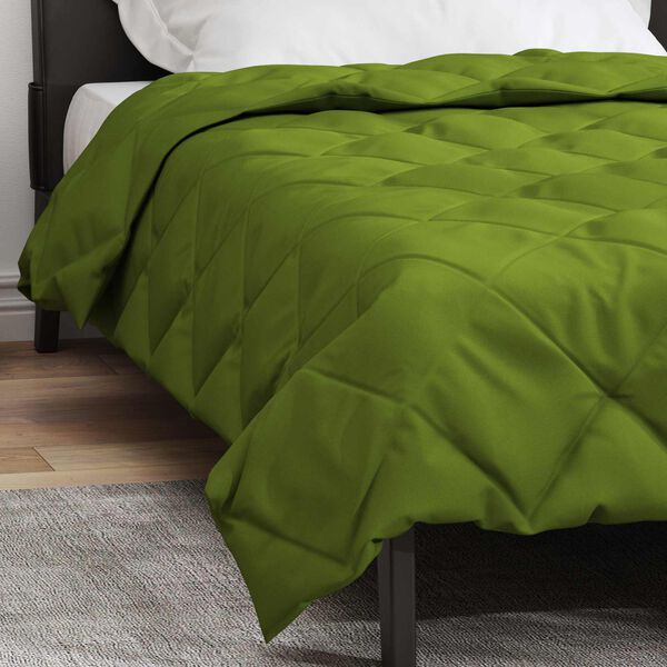 vidaXL Duvet d'&eacute;t&eacute; simple Vert 220 x 135 cm Microfibre