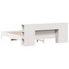 vidaXL Lit biblioth&egrave;que sans matelas blanc 200x200 cm bois pin massif