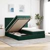 VidaXL Cadre de lit ottoman avec matelas vert foncé 180x200cm velours