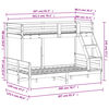 vidaXL Lit superposé sans matelas 80x200/120x200 cm blanc bois massif