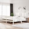 vidaXL Cadre de lit sans matelas blanc 200x200 cm bois massif de pin
