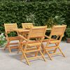 vidaXL Ensemble &agrave; manger de jardin 5 pcs Bois de teck massif