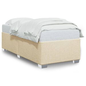 vidaXL Cadre de lit sans matelas cr&egrave;me 100x200 cm tissu
