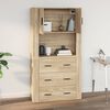 vidaXL Armoire murale Ch&ecirc;ne sonoma 80x33x80 cm Bois d'ing&eacute;nierie