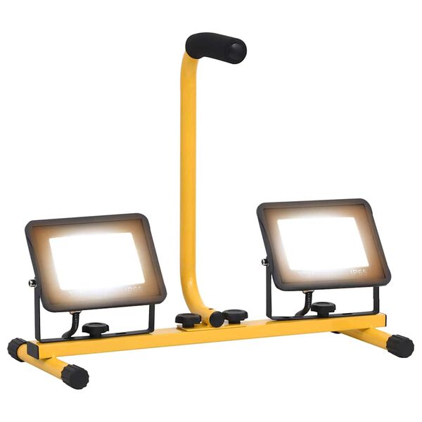 vidaXL Projecteur à LED avec poignée 2x30 W Blanc chaud