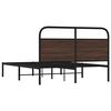 vidaXL Cadre de lit sans matelas 135x190 cm ch&ecirc;ne marron