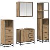 vidaXL Ensemble de mobilier de salle de bain 4 pcs Ch&ecirc;ne artisanal
