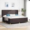 vidaXL Lit &agrave; ressorts avec matelas gris fonc&eacute; 90x190 cm Marron fonc&eacute;