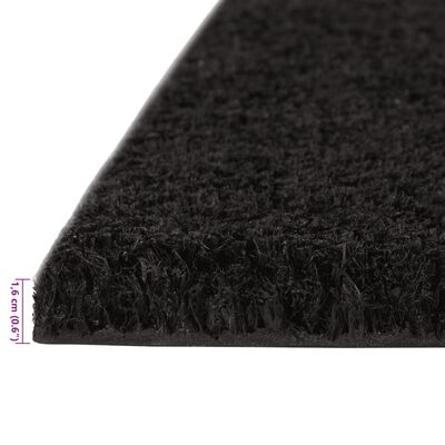 vidaXL Tapis de porte 5 pcs noir 40x60 cm fibre de coco touffeté