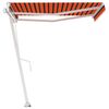 vidaXL Auvent manuel r&eacute;tractable sur pied 300x250 cm Orange et marron
