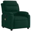 vidaXL Fauteuil de massage inclinable vert fonc&eacute; velours