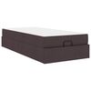 vidaXL Cadre de lit avec matelas avec matelas 2 pcs Tan tissu