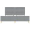 vidaXL Cadre de lit avec t&ecirc;te de lit Gris clair 200 x 200 cm tissu