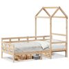 vidaXL Lit de jour avec toit sans matelas 90x200 cm bois massif