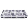 vidaXL Coussin de palette motif &agrave; carreaux gris 60x40x12 cm tissu