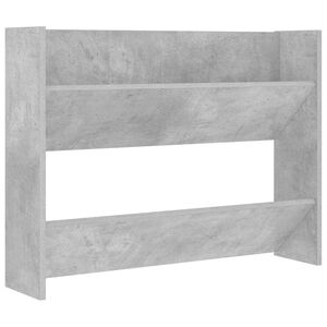 vidaXL Armoire &agrave; chaussures murale Gris b&eacute;ton 80x18x60 cm Agglom&eacute;r&eacute;
