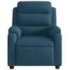 vidaXL Fauteuil inclinable &eacute;lectrique bleu velours