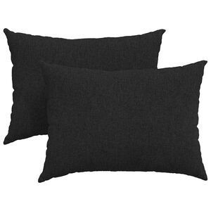 vidaXL Coussins de canap&eacute; 2 pcs Noir 70 x 50 cm tissu