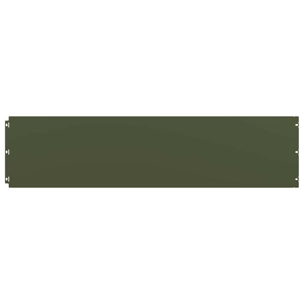 vidaXL Bordures pelouse 10pcs vert olive 25x103cm acier lamin&eacute; &agrave; froid