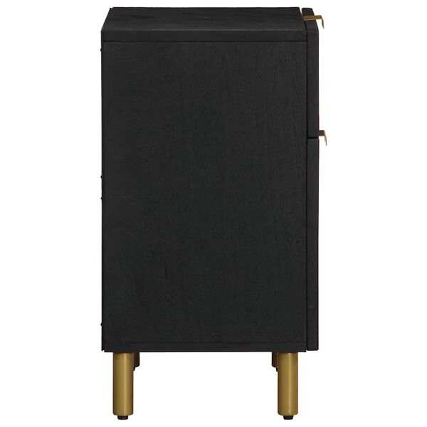 vidaXL Table de chevet noir 50x33x60 cm bois d'ing&eacute;nierie