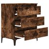 vidaXL Buffet Ch&ecirc;ne fum&eacute; 60x35x70 cm Bois d'ing&eacute;nierie