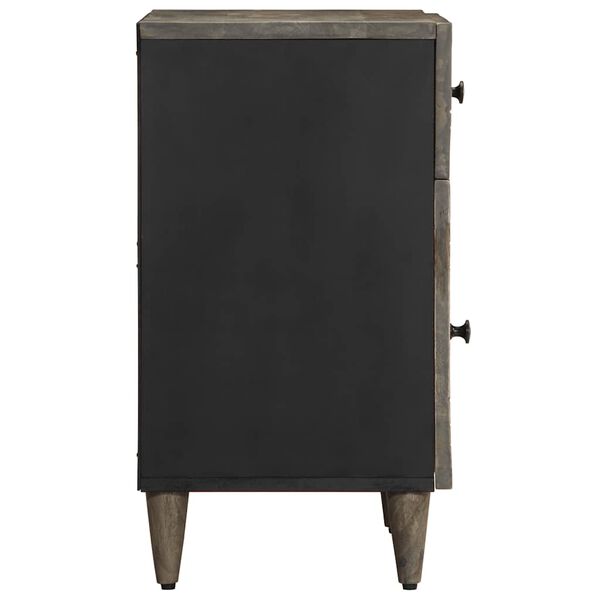 vidaXL Table de chevet gris clair 50x33x60 cm bois de manguier massif