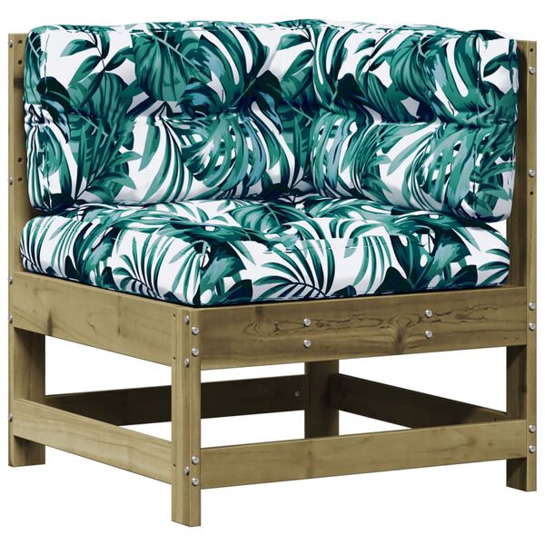 vidaXL Salon de jardin 6 pcs avec coussins bois de pin impr&eacute;gn&eacute;