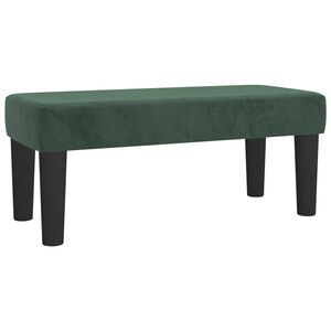 vidaXL | banc | Vert foncé 70 x 30 x 30 cm Velours