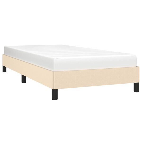 vidaXL Cadre de lit sans matelas cr&egrave;me 90x200 cm tissu