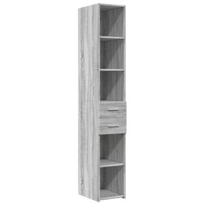 vidaXL Buffet haut sonoma gris 30x42,5x185 cm bois d'ing&eacute;nierie