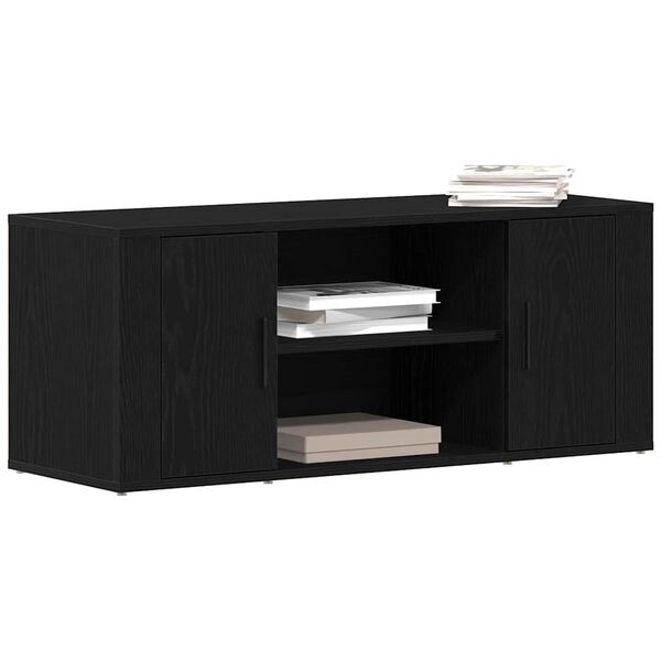 vidaXL Meuble TV Chêne noir 100 x 35 x 40 cm Bois d'ingénierie