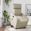 vidaXL Fauteuil inclinable de massage Crème Similicuir