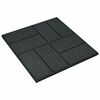 vidaXL Pierre de marchage 6 pcs Noir 40,5 x 40,5 x 2 cm Caoutchouc