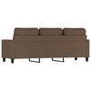 vidaXL Canap&eacute; &agrave; 3 places Marron 180 cm Tissu