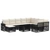 vidaXL Ensemble de canap&eacute; de jardin 11 pc Noir et blanc cr&egrave;me