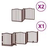 vidaXL Barri&egrave;re pour chien porte pliable 12 panneaux bois de peuplier