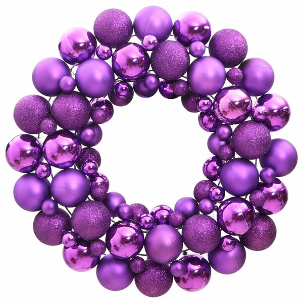vidaXL Couronne de No&euml;l violet 45 cm polystyr&egrave;ne