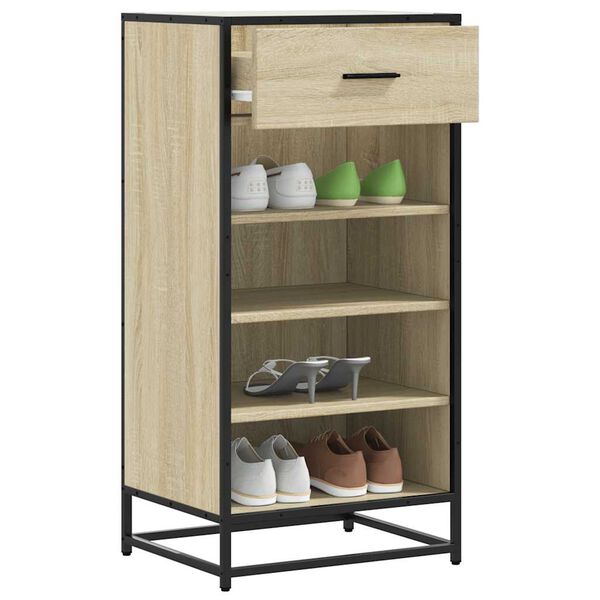 vidaXL Étagère à chaussures chêne sonoma 48x38x97,5 cm bois ingénierie