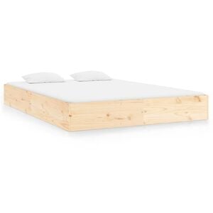 vidaXL Cadre de lit sans matelas bois massif 200x200 cm